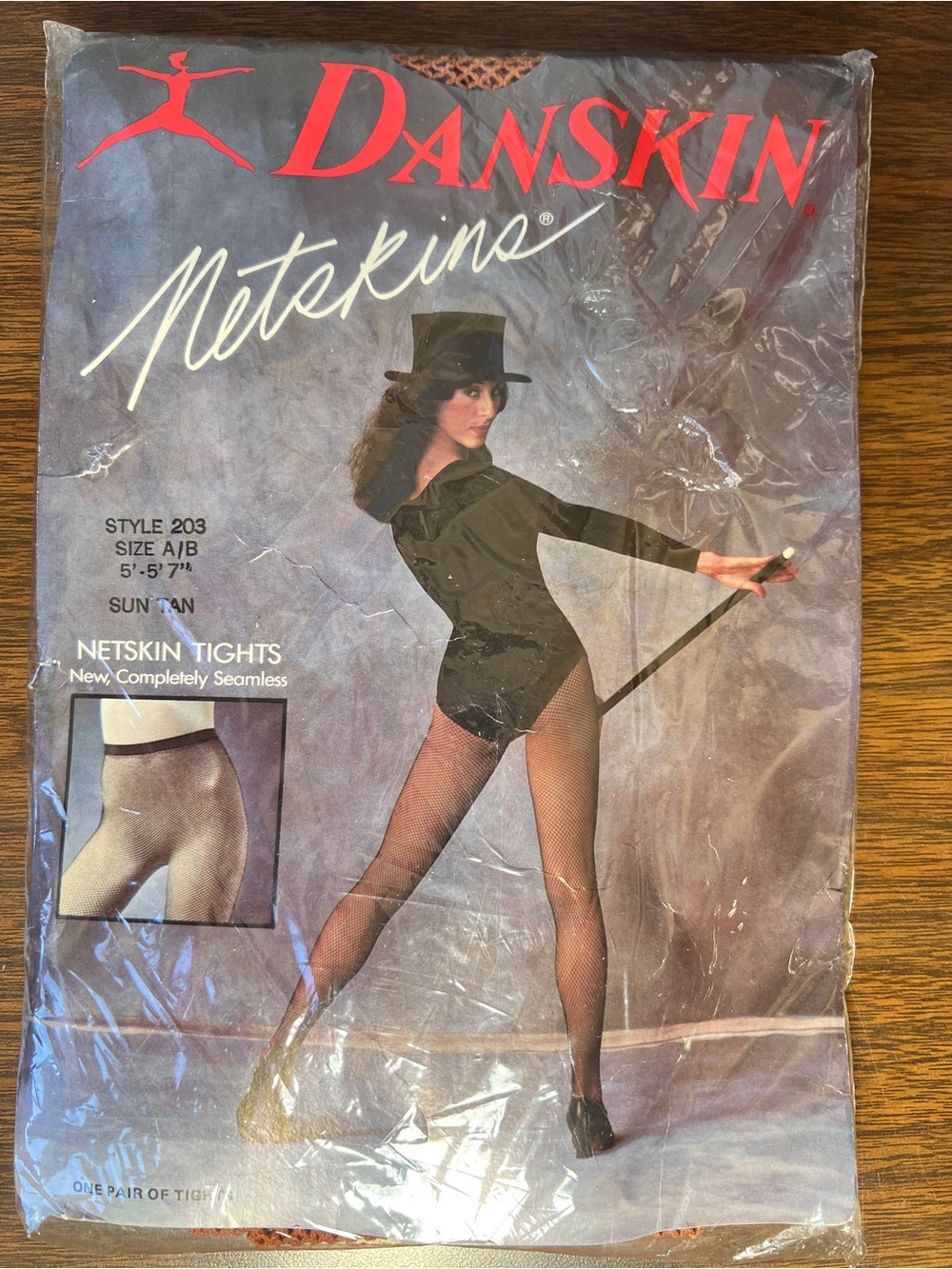 NWT Vintage Danskin Sun Tan Netskin Tights from 1980 - Size A/B